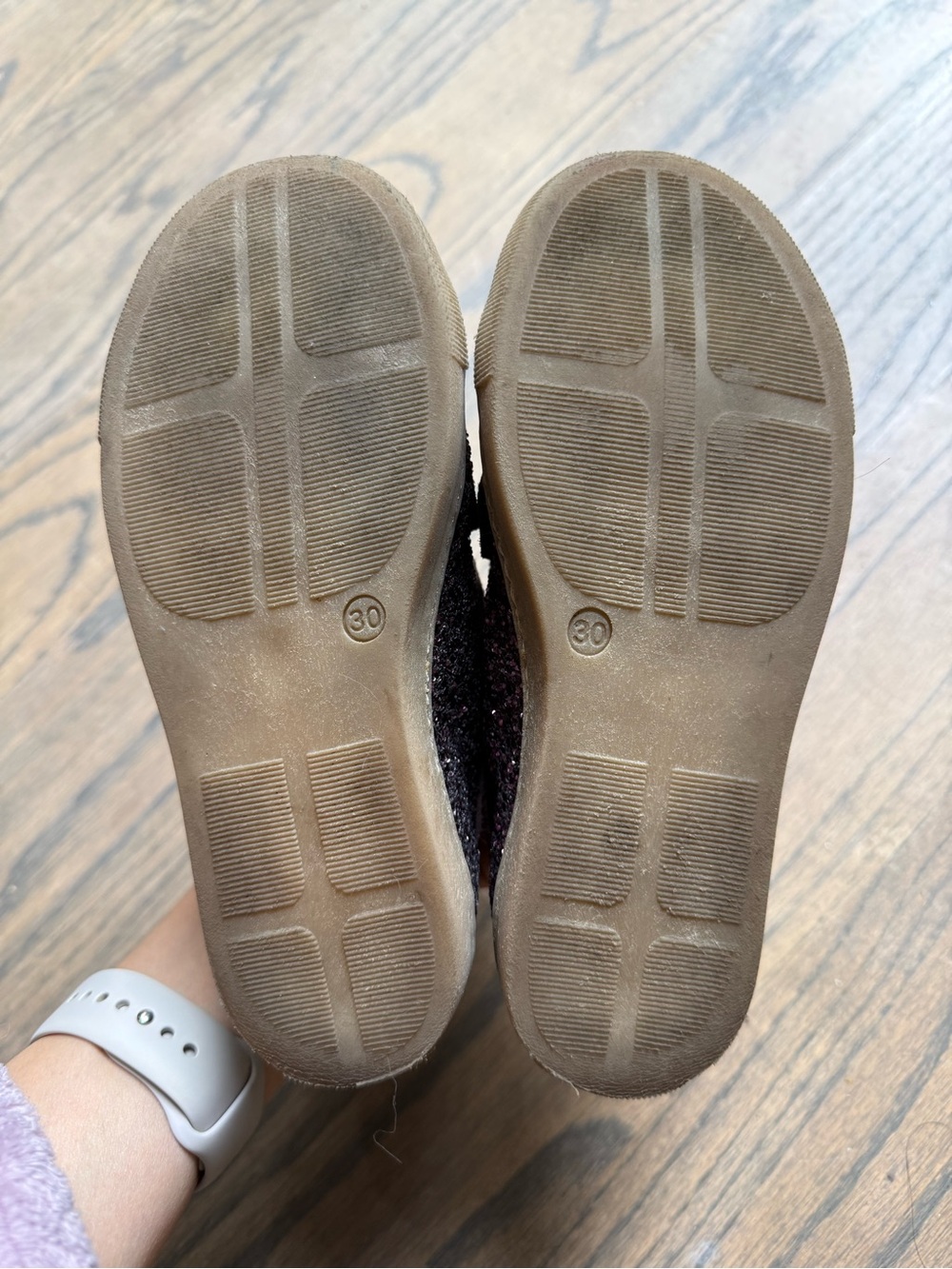 Angulus kids purple glitter sneakers - Picture 5 of 7